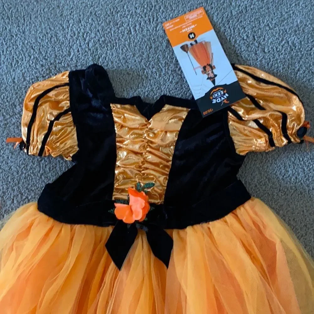 Kids Witch Dress Halloween Costume Size M NWT *Dress Only